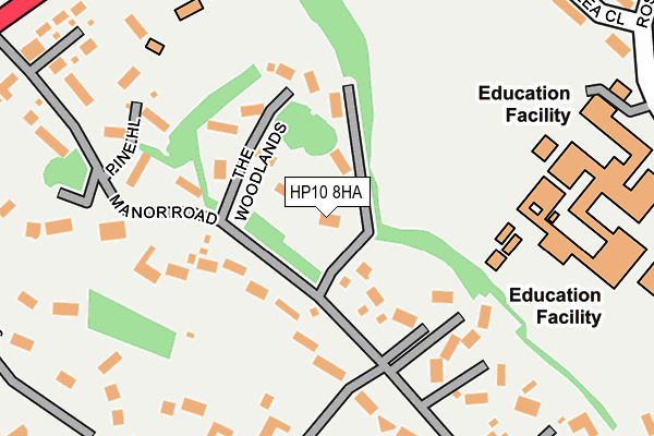 HP10 8HA map - OS OpenMap – Local (Ordnance Survey) HP10 8HA map - OS OpenMap – Local (Ordnance Survey)
