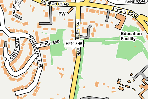 HP10 8HB map - OS OpenMap – Local (Ordnance Survey) HP10 8HB map - OS OpenMap – Local (Ordnance Survey)