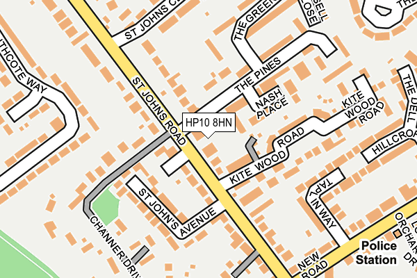 HP10 8HN map - OS OpenMap – Local (Ordnance Survey) HP10 8HN map - OS OpenMap – Local (Ordnance Survey)