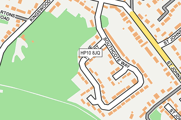 HP10 8JQ map - OS OpenMap – Local (Ordnance Survey) HP10 8JQ map - OS OpenMap – Local (Ordnance Survey)