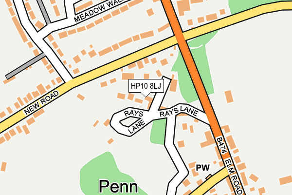 HP10 8LJ map - OS OpenMap – Local (Ordnance Survey) HP10 8LJ map - OS OpenMap – Local (Ordnance Survey)