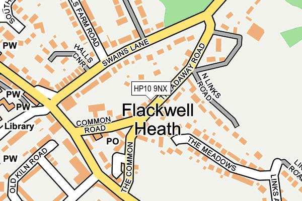 HP10 9NX map - OS OpenMap – Local (Ordnance Survey)