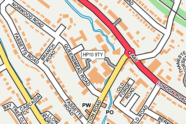 HP10 9TY map - OS OpenMap – Local (Ordnance Survey) HP10 9TY map - OS OpenMap – Local (Ordnance Survey)