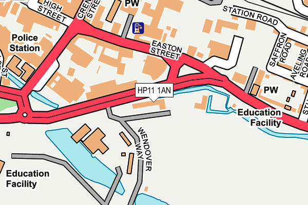 HP11 1AN map - OS OpenMap – Local (Ordnance Survey)