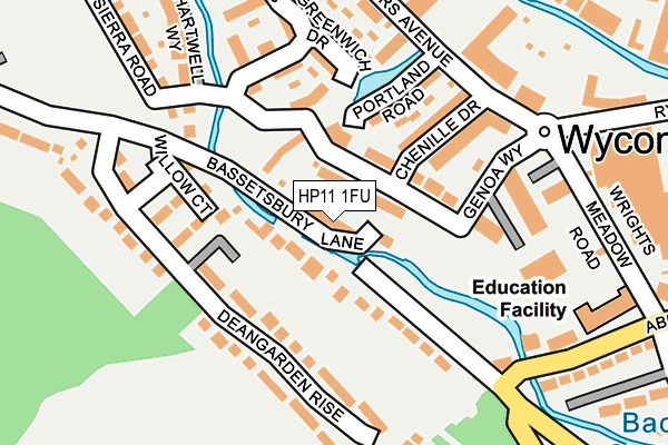 HP11 1FU map - OS OpenMap – Local (Ordnance Survey) HP11 1FU map - OS OpenMap – Local (Ordnance Survey)