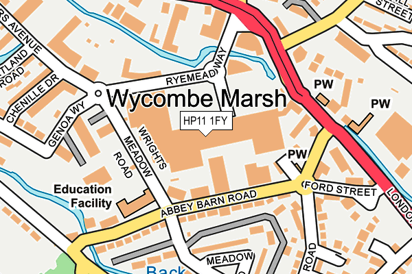 HP11 1FY map - OS OpenMap – Local (Ordnance Survey) HP11 1FY map - OS OpenMap – Local (Ordnance Survey)