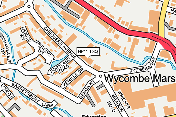 HP11 1GQ map - OS OpenMap – Local (Ordnance Survey) HP11 1GQ map - OS OpenMap – Local (Ordnance Survey)