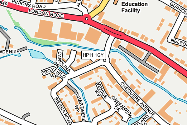 HP11 1GY map - OS OpenMap – Local (Ordnance Survey) HP11 1GY map - OS OpenMap – Local (Ordnance Survey)