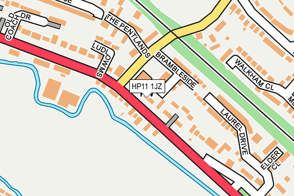 HP11 1JZ map - OS OpenMap – Local (Ordnance Survey)