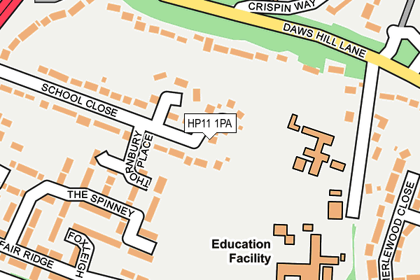 HP11 1PA map - OS OpenMap – Local (Ordnance Survey) HP11 1PA map - OS OpenMap – Local (Ordnance Survey)