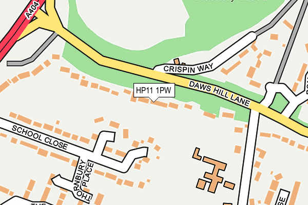 HP11 1PW map - OS OpenMap – Local (Ordnance Survey) HP11 1PW map - OS OpenMap – Local (Ordnance Survey)