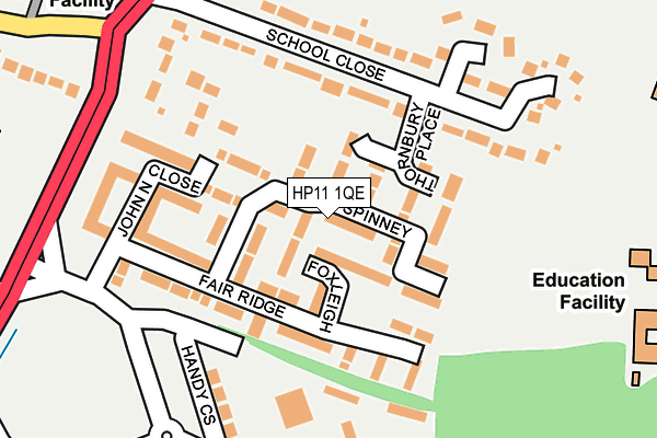 HP11 1QE map - OS OpenMap – Local (Ordnance Survey) HP11 1QE map - OS OpenMap – Local (Ordnance Survey)