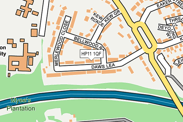 HP11 1QF map - OS OpenMap – Local (Ordnance Survey) HP11 1QF map - OS OpenMap – Local (Ordnance Survey)