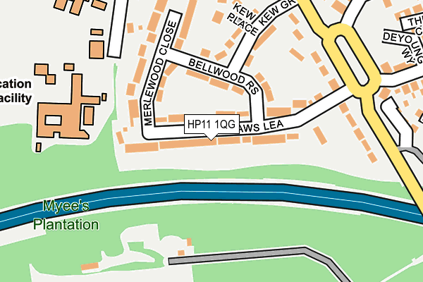 HP11 1QG map - OS OpenMap – Local (Ordnance Survey)