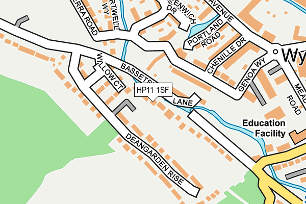 HP11 1SF map - OS OpenMap – Local (Ordnance Survey) HP11 1SF map - OS OpenMap – Local (Ordnance Survey)