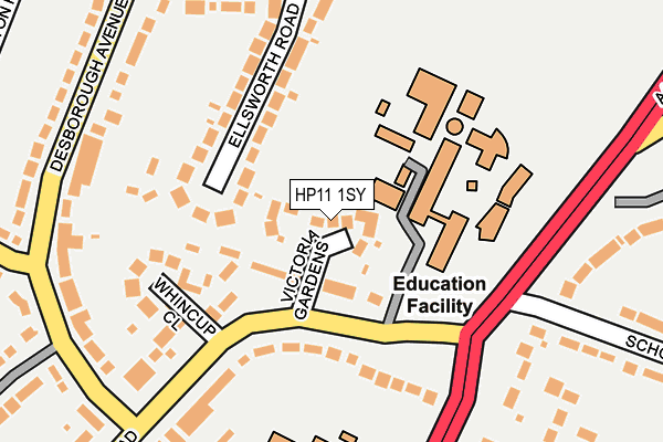HP11 1SY map - OS OpenMap – Local (Ordnance Survey) HP11 1SY map - OS OpenMap – Local (Ordnance Survey)