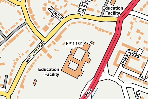 HP11 1SZ map - OS OpenMap – Local (Ordnance Survey)