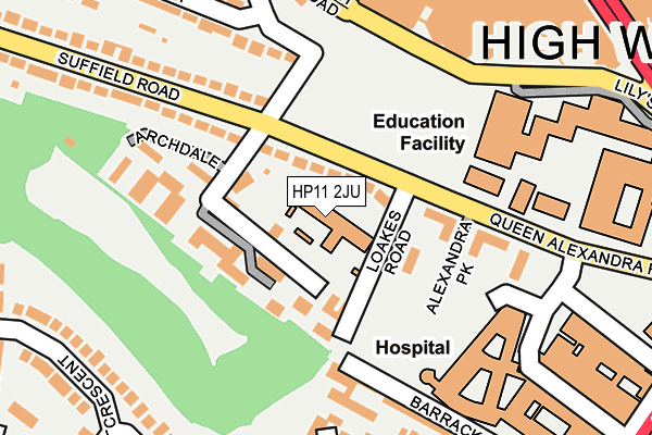 HP11 2JU map - OS OpenMap – Local (Ordnance Survey) HP11 2JU map - OS OpenMap – Local (Ordnance Survey)