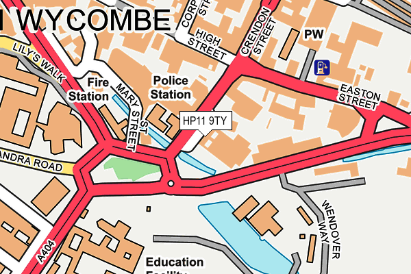 HP11 9TY map - OS OpenMap – Local (Ordnance Survey)