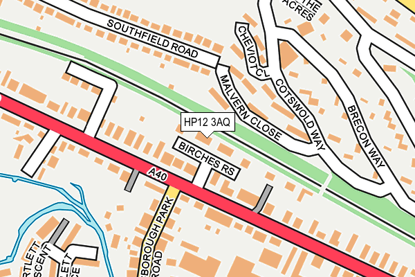 HP12 3AQ map - OS OpenMap – Local (Ordnance Survey) HP12 3AQ map - OS OpenMap – Local (Ordnance Survey)