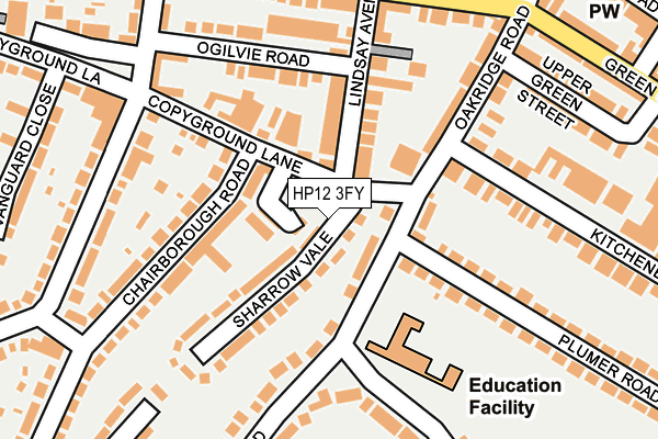 HP12 3FY map - OS OpenMap – Local (Ordnance Survey) HP12 3FY map - OS OpenMap – Local (Ordnance Survey)