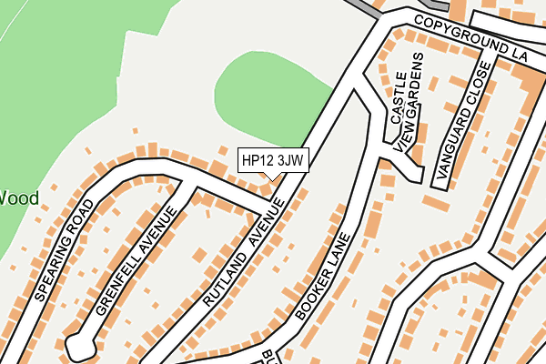 HP12 3JW map - OS OpenMap – Local (Ordnance Survey) HP12 3JW map - OS OpenMap – Local (Ordnance Survey)