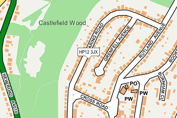 HP12 3JX map - OS OpenMap – Local (Ordnance Survey) HP12 3JX map - OS OpenMap – Local (Ordnance Survey)