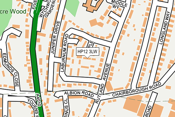 HP12 3LW map - OS OpenMap – Local (Ordnance Survey) HP12 3LW map - OS OpenMap – Local (Ordnance Survey)