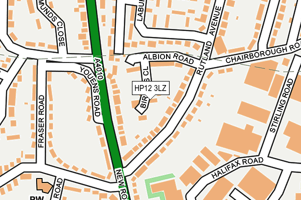 HP12 3LZ map - OS OpenMap – Local (Ordnance Survey)