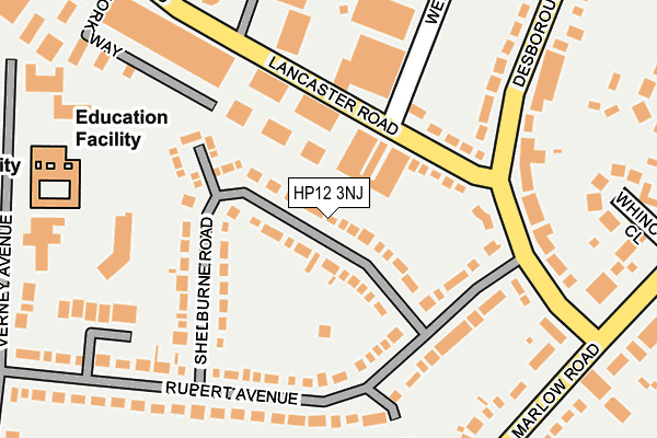 HP12 3NJ map - OS OpenMap – Local (Ordnance Survey) HP12 3NJ map - OS OpenMap – Local (Ordnance Survey)