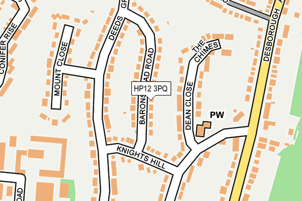 HP12 3PQ map - OS OpenMap – Local (Ordnance Survey) HP12 3PQ map - OS OpenMap – Local (Ordnance Survey)