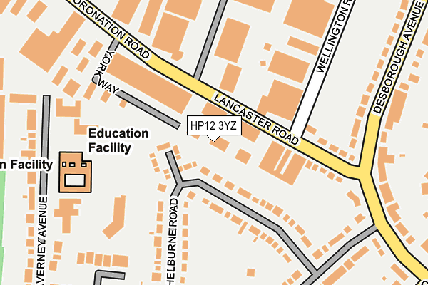 HP12 3YZ map - OS OpenMap – Local (Ordnance Survey) HP12 3YZ map - OS OpenMap – Local (Ordnance Survey)