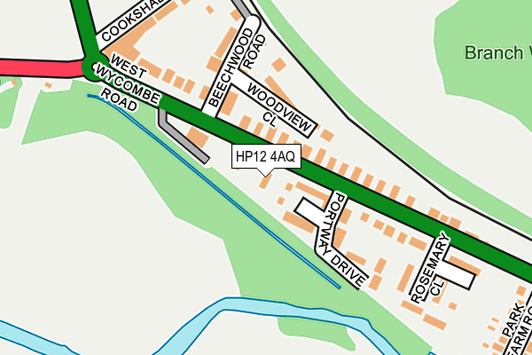 HP12 4AQ map - OS OpenMap – Local (Ordnance Survey)