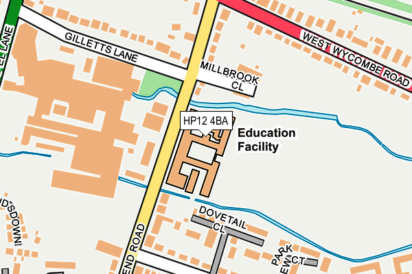 HP12 4BA map - OS OpenMap – Local (Ordnance Survey) HP12 4BA map - OS OpenMap – Local (Ordnance Survey)