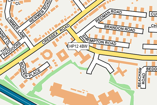 HP12 4BW map - OS OpenMap – Local (Ordnance Survey) HP12 4BW map - OS OpenMap – Local (Ordnance Survey)
