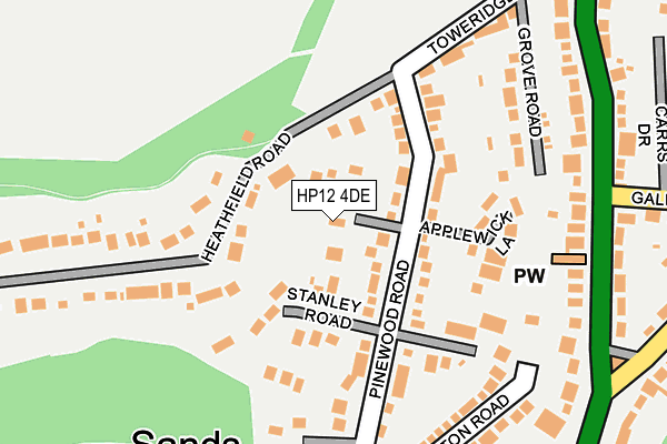 HP12 4DE map - OS OpenMap – Local (Ordnance Survey) HP12 4DE map - OS OpenMap – Local (Ordnance Survey)