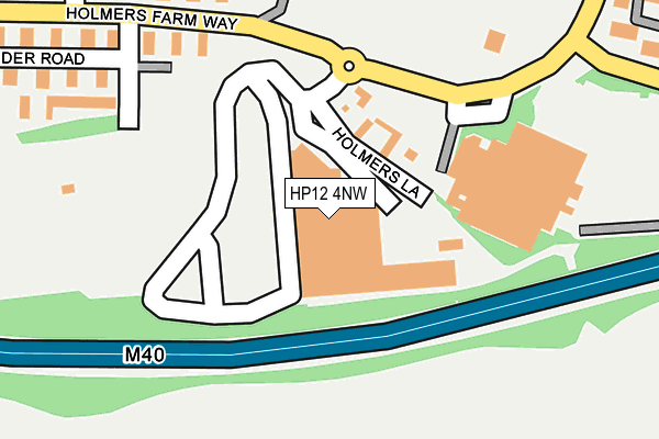 HP12 4NW map - OS OpenMap – Local (Ordnance Survey) HP12 4NW map - OS OpenMap – Local (Ordnance Survey)