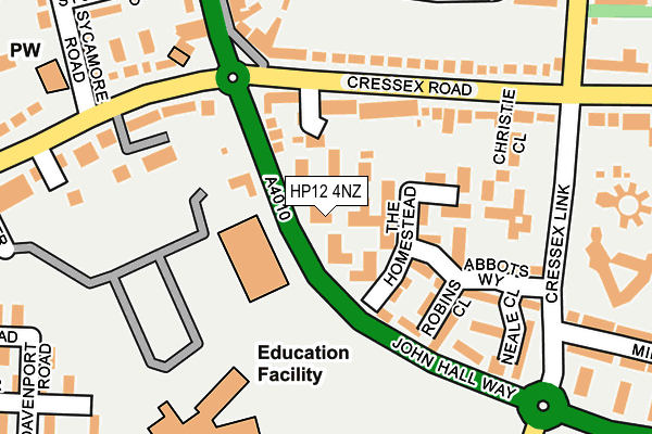 HP12 4NZ map - OS OpenMap – Local (Ordnance Survey) HP12 4NZ map - OS OpenMap – Local (Ordnance Survey)