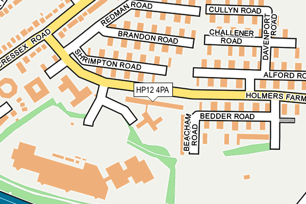 HP12 4PA map - OS OpenMap – Local (Ordnance Survey) HP12 4PA map - OS OpenMap – Local (Ordnance Survey)