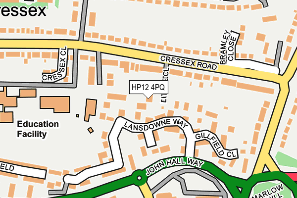 HP12 4PQ map - OS OpenMap – Local (Ordnance Survey) HP12 4PQ map - OS OpenMap – Local (Ordnance Survey)