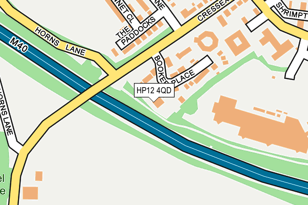 HP12 4QD map - OS OpenMap – Local (Ordnance Survey) HP12 4QD map - OS OpenMap – Local (Ordnance Survey)