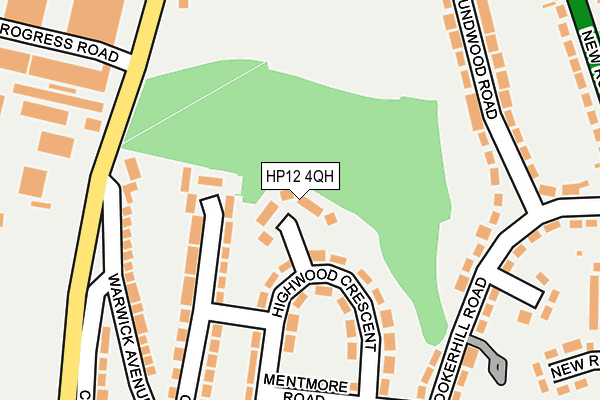 HP12 4QH map - OS OpenMap – Local (Ordnance Survey) HP12 4QH map - OS OpenMap – Local (Ordnance Survey)