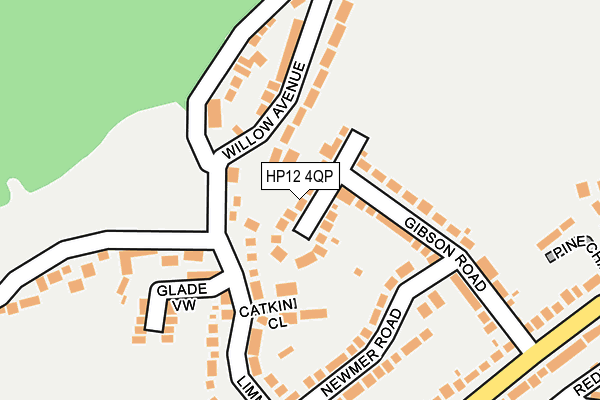 HP12 4QP map - OS OpenMap – Local (Ordnance Survey) HP12 4QP map - OS OpenMap – Local (Ordnance Survey)