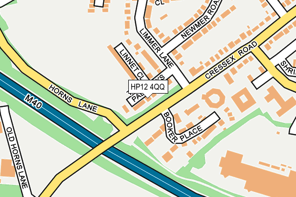 HP12 4QQ map - OS OpenMap – Local (Ordnance Survey) HP12 4QQ map - OS OpenMap – Local (Ordnance Survey)