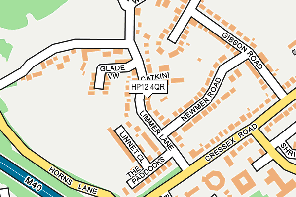 HP12 4QR map - OS OpenMap – Local (Ordnance Survey) HP12 4QR map - OS OpenMap – Local (Ordnance Survey)