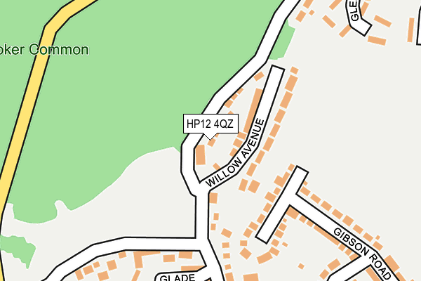 HP12 4QZ map - OS OpenMap – Local (Ordnance Survey) HP12 4QZ map - OS OpenMap – Local (Ordnance Survey)