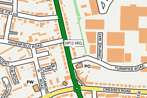 HP12 4RQ map - OS OpenMap – Local (Ordnance Survey) HP12 4RQ map - OS OpenMap – Local (Ordnance Survey)