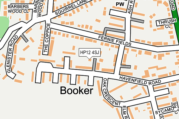 HP12 4SJ map - OS OpenMap – Local (Ordnance Survey) HP12 4SJ map - OS OpenMap – Local (Ordnance Survey)