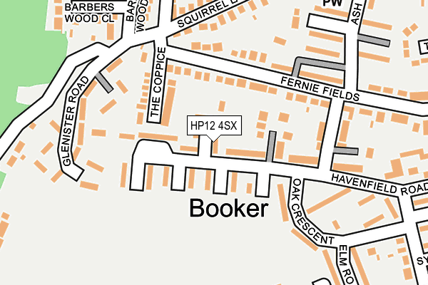 HP12 4SX map - OS OpenMap – Local (Ordnance Survey) HP12 4SX map - OS OpenMap – Local (Ordnance Survey)