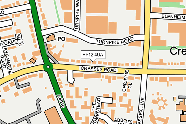 HP12 4UA map - OS OpenMap – Local (Ordnance Survey) HP12 4UA map - OS OpenMap – Local (Ordnance Survey)